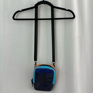 Rareform Upcycled Blue & Orange Sydney Sling Crossbody Bag